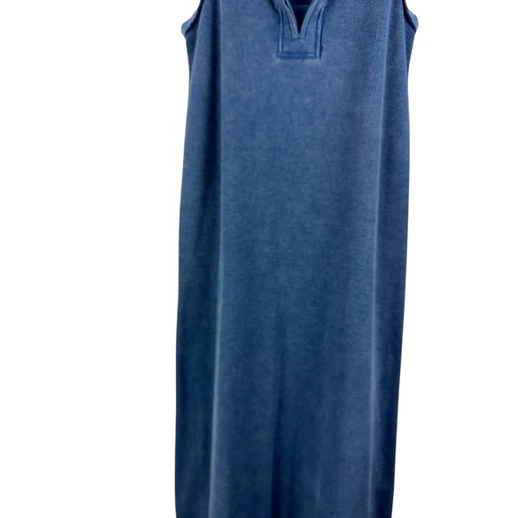 Daily Practice Thermal Waffle Tank Top Midi Dress Sz S Resort Cottage - Picture 3 of 11